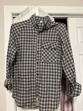 Men's Freeman Grey Check Button-Up Shirt - Size Small